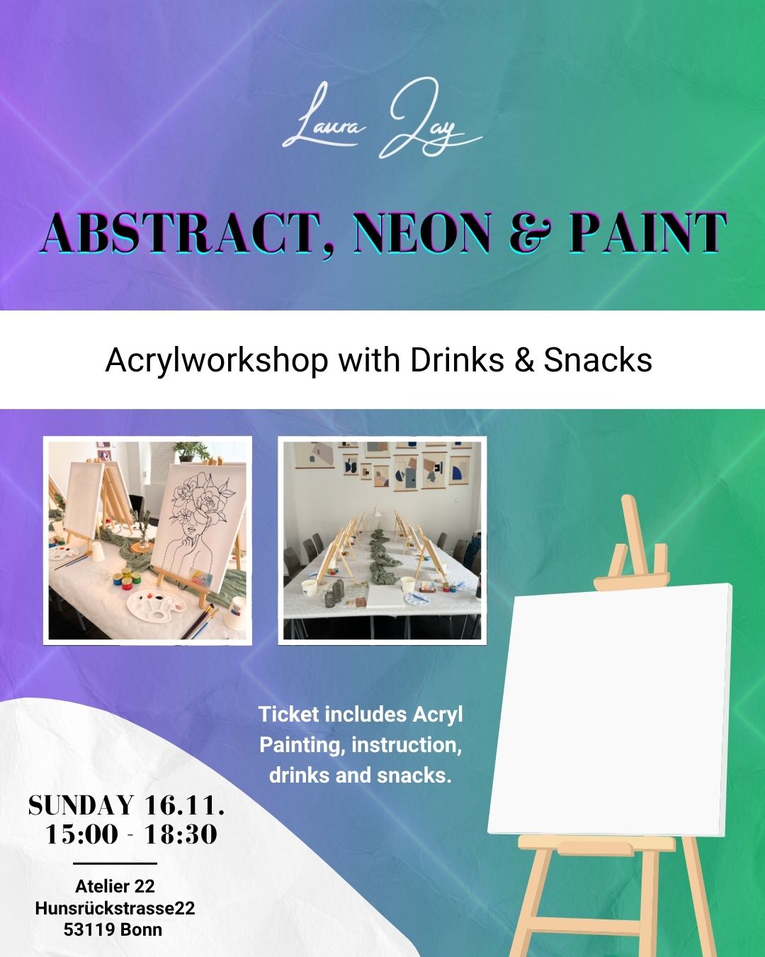 Abstract, Neon & Paint